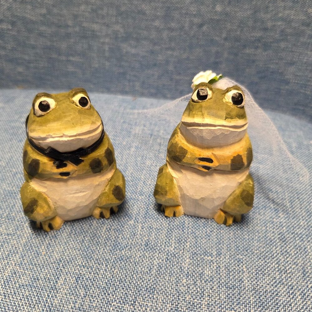 Pair of Frog Cake Toppers